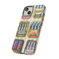 Retro Sardines Phone Case, Tinned Fish Design, Vintage Aesthetic iPhone Samsung Case, Funky Y2K Nautical Accessory, Cute Boho Sea Vibes