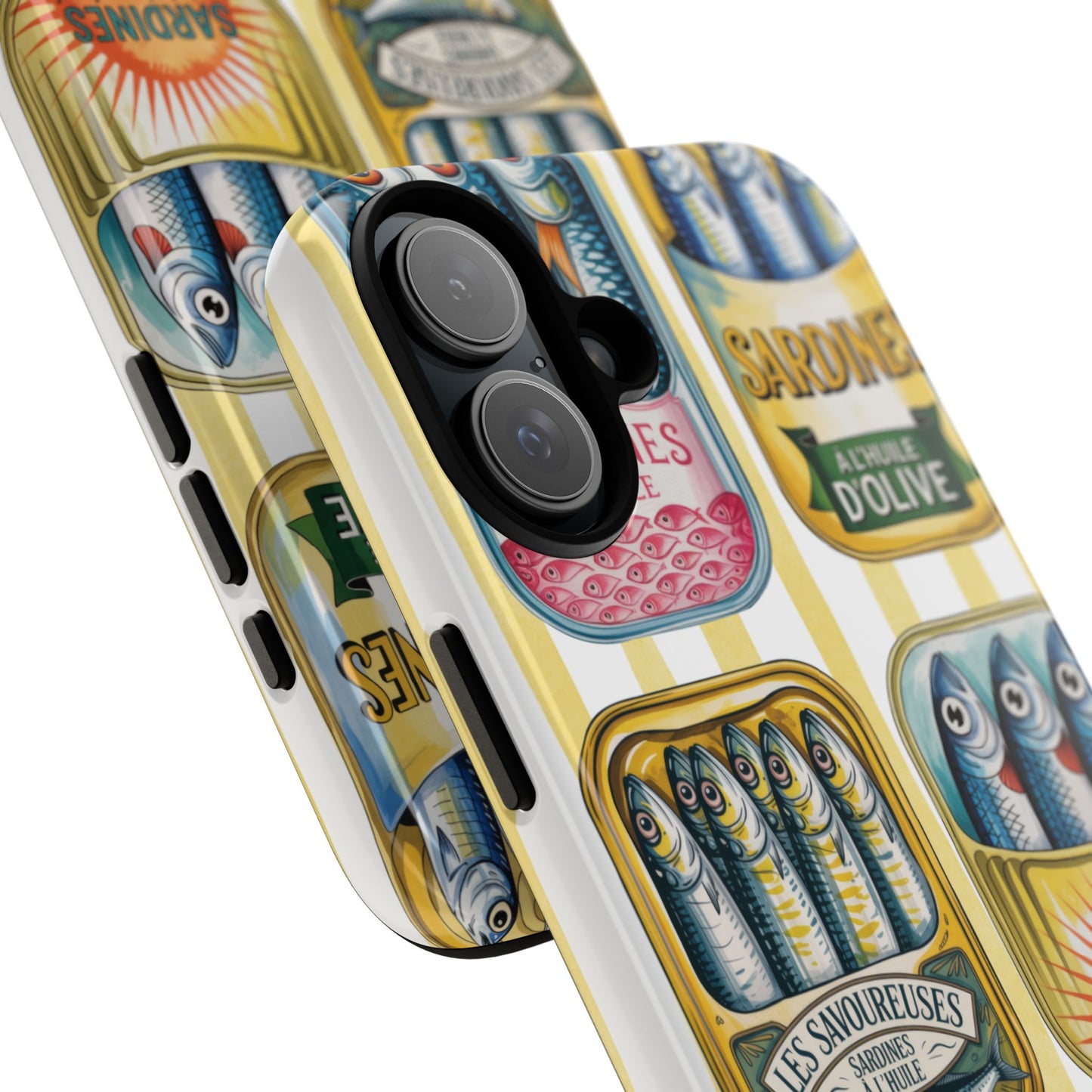 Retro Sardines Phone Case, Tinned Fish Design, Vintage Aesthetic iPhone Samsung Case, Funky Y2K Nautical Accessory, Cute Boho Sea Vibes