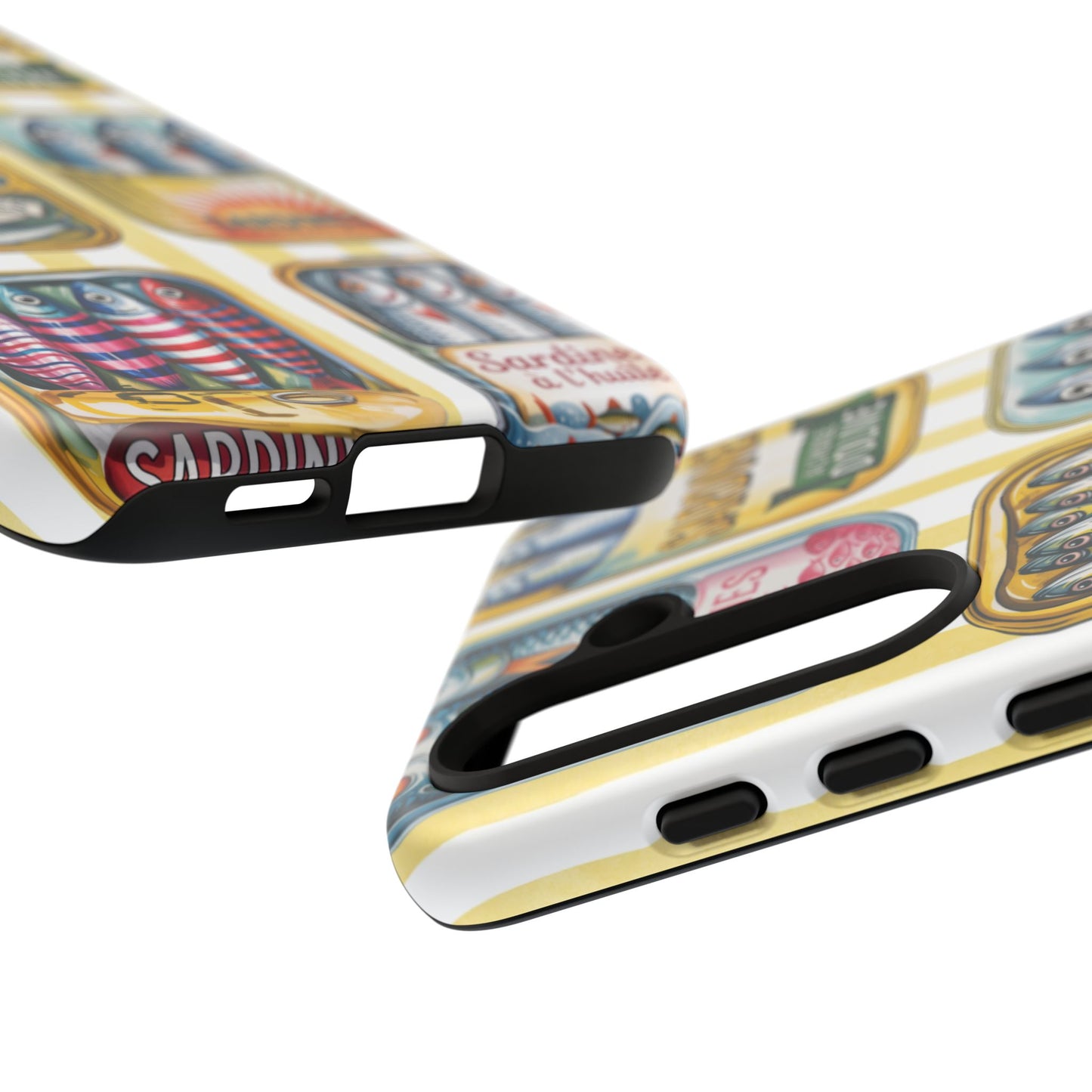 Retro Sardines Phone Case, Tinned Fish Design, Vintage Aesthetic iPhone Samsung Case, Funky Y2K Nautical Accessory, Cute Boho Sea Vibes