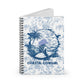 Coastal Cowgirl Summer Spiral Journal Notebook Chinoiserie Toile de Jouy