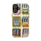 Retro Sardines Phone Case, Tinned Fish Design, Vintage Aesthetic iPhone Samsung Case, Funky Y2K Nautical Accessory, Cute Boho Sea Vibes