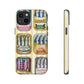 Retro Sardines Phone Case, Tinned Fish Design, Vintage Aesthetic iPhone Samsung Case, Funky Y2K Nautical Accessory, Cute Boho Sea Vibes