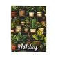 Personalized Plant Lover Blanket Custom Name Fleece Throw Botanical Cozy Gift Velveteen Plush Blanket
