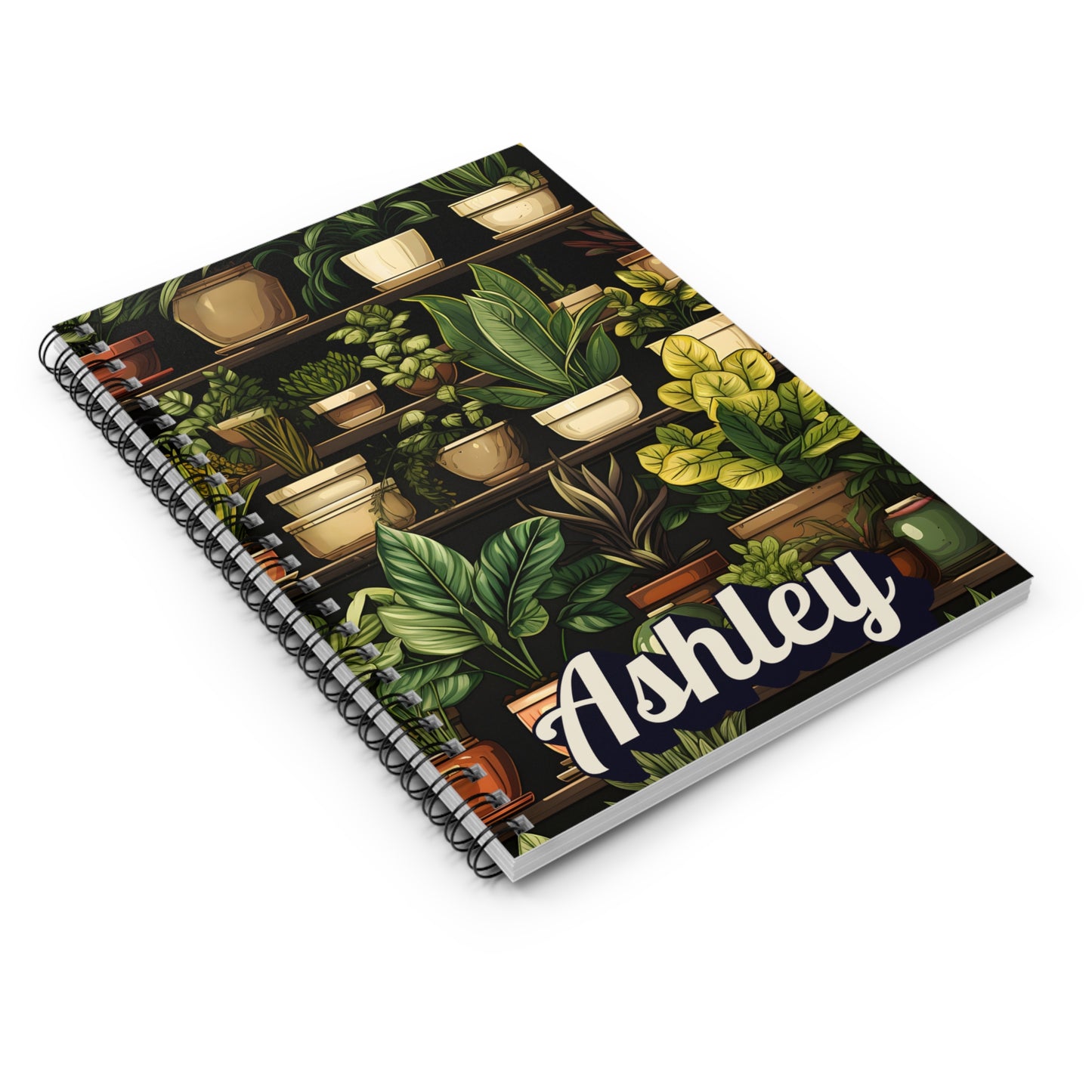 Personalized Plant Lover's Spiral Notebook - Ruled Line with Custom Name