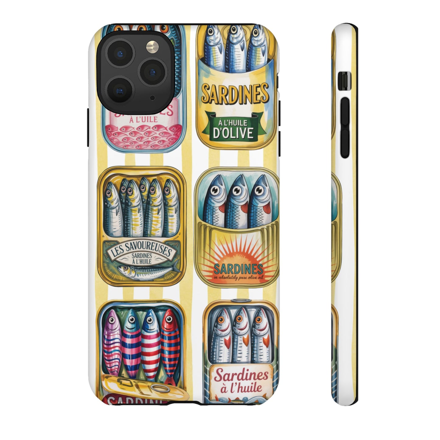Retro Sardines Phone Case, Tinned Fish Design, Vintage Aesthetic iPhone Samsung Case, Funky Y2K Nautical Accessory, Cute Boho Sea Vibes