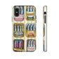 Retro Sardines Phone Case, Tinned Fish Design, Vintage Aesthetic iPhone Samsung Case, Funky Y2K Nautical Accessory, Cute Boho Sea Vibes