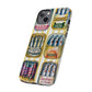 Retro Sardines Phone Case, Tinned Fish Design, Vintage Aesthetic iPhone Samsung Case, Funky Y2K Nautical Accessory, Cute Boho Sea Vibes