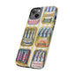 Retro Sardines Phone Case, Tinned Fish Design, Vintage Aesthetic iPhone Samsung Case, Funky Y2K Nautical Accessory, Cute Boho Sea Vibes
