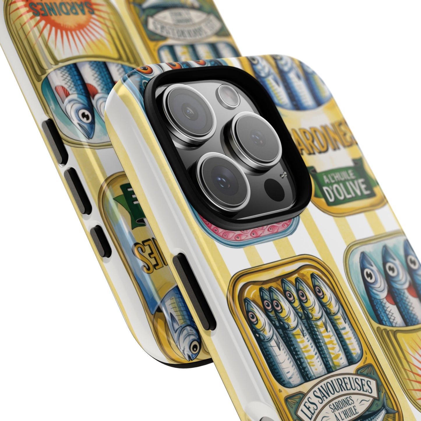 Retro Sardines Phone Case, Tinned Fish Design, Vintage Aesthetic iPhone Samsung Case, Funky Y2K Nautical Accessory, Cute Boho Sea Vibes