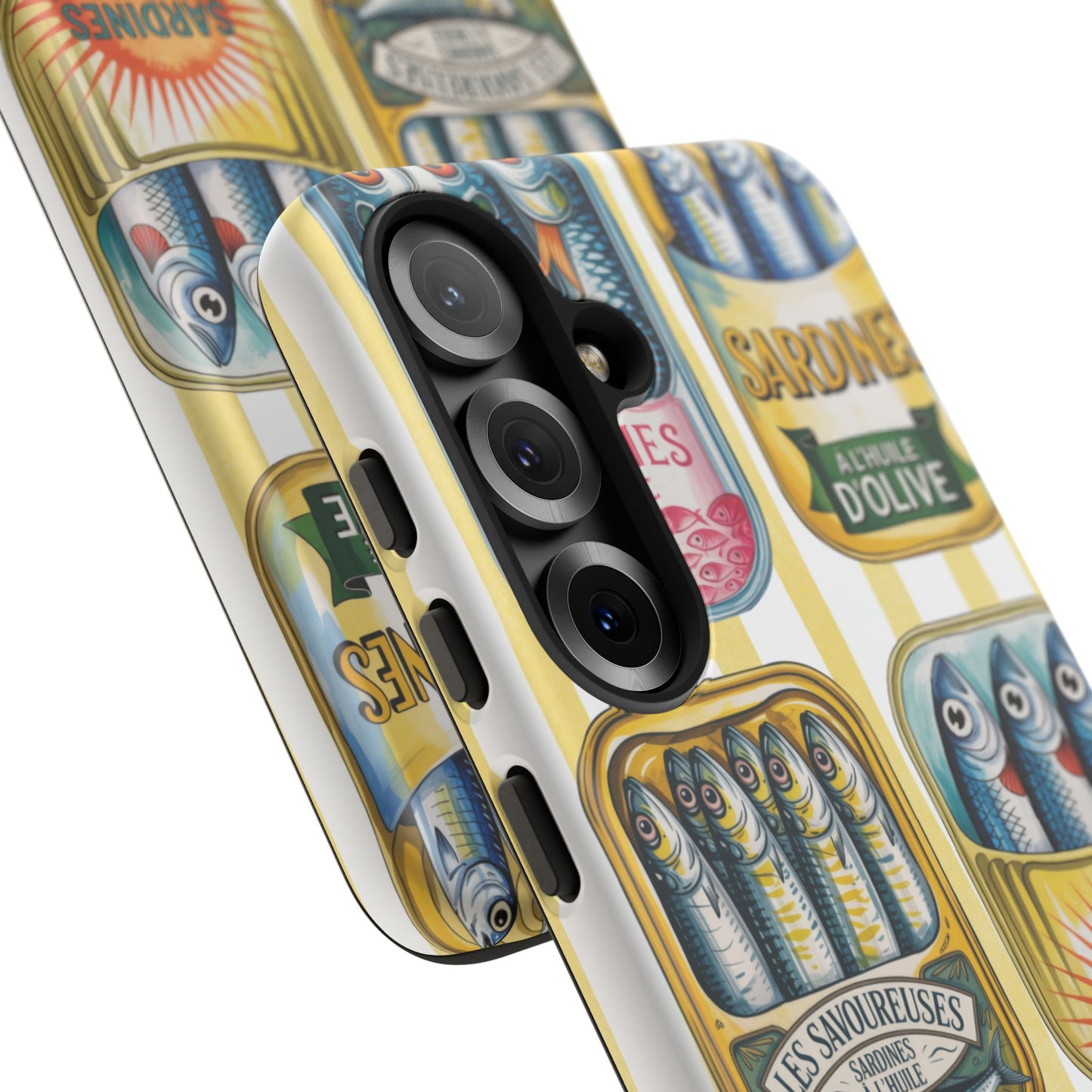 Retro Sardines Phone Case, Tinned Fish Design, Vintage Aesthetic iPhone Samsung Case, Funky Y2K Nautical Accessory, Cute Boho Sea Vibes