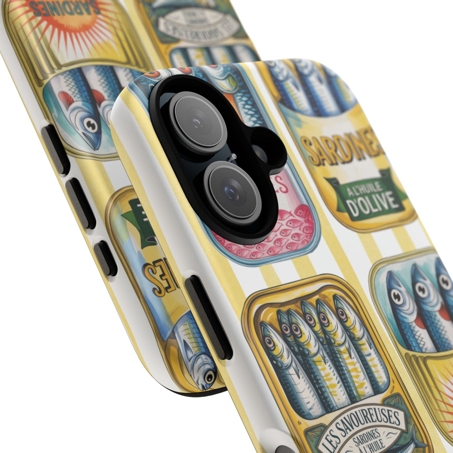 Retro Sardines Phone Case, Tinned Fish Design, Vintage Aesthetic iPhone Samsung Case, Funky Y2K Nautical Accessory, Cute Boho Sea Vibes