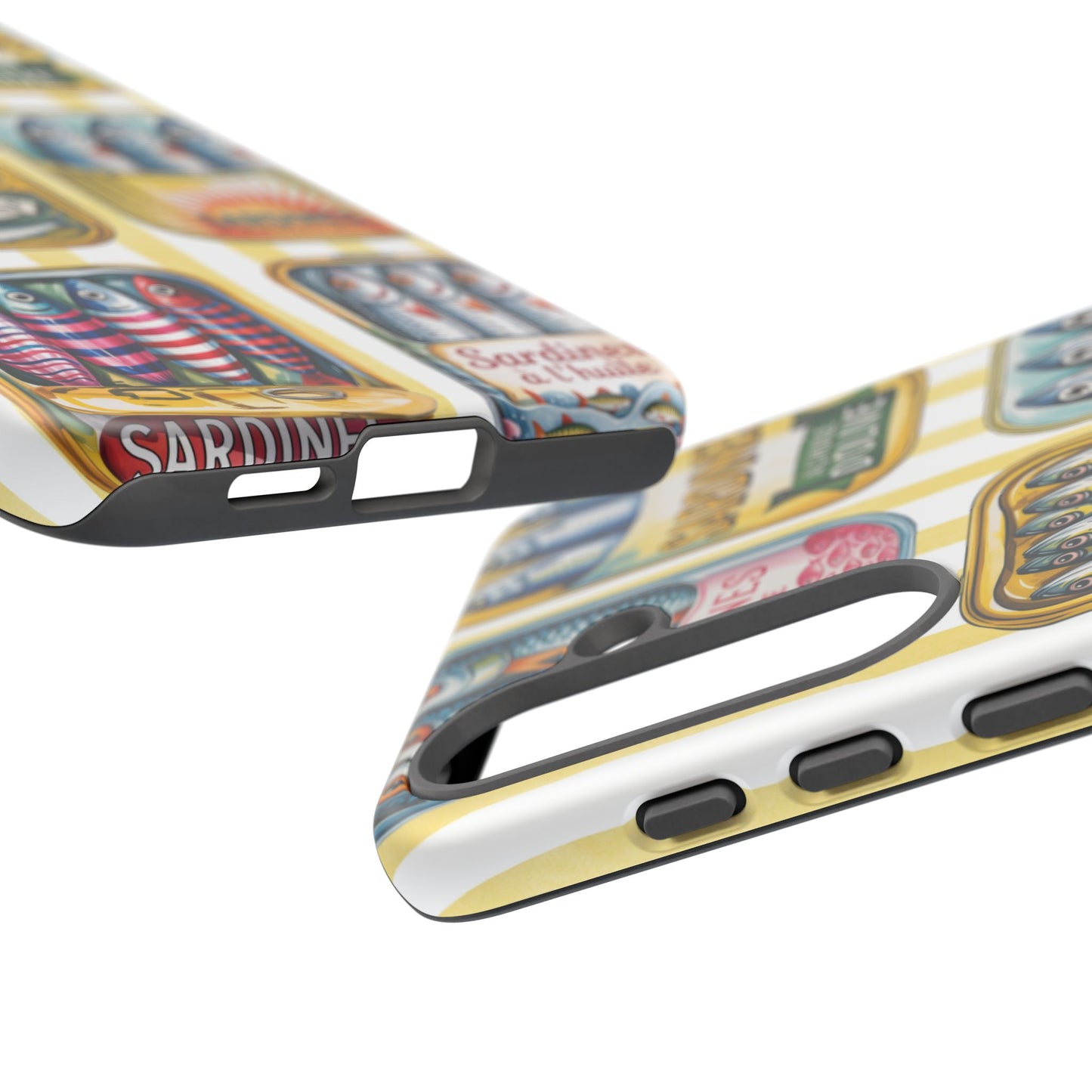 Retro Sardines Phone Case, Tinned Fish Design, Vintage Aesthetic iPhone Samsung Case, Funky Y2K Nautical Accessory, Cute Boho Sea Vibes