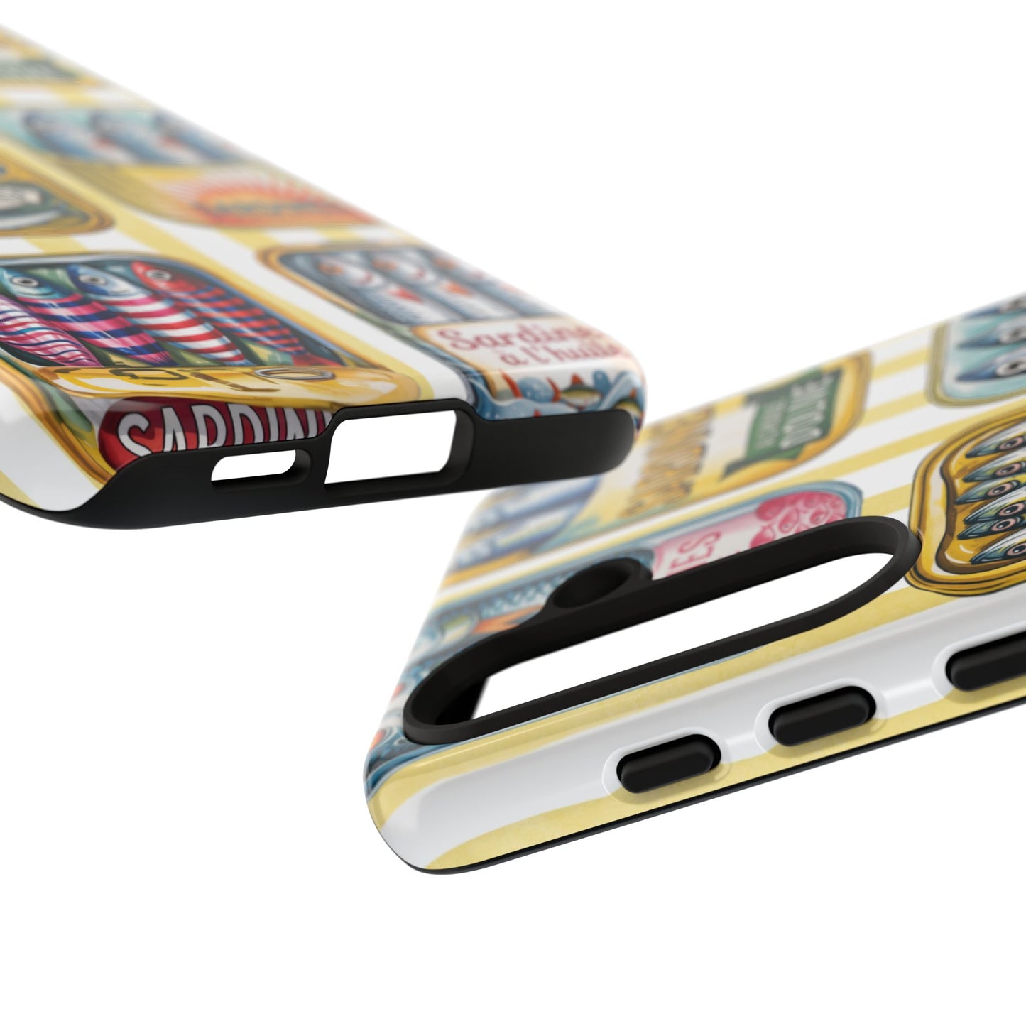 Retro Sardines Phone Case, Tinned Fish Design, Vintage Aesthetic iPhone Samsung Case, Funky Y2K Nautical Accessory, Cute Boho Sea Vibes