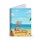 Beach Vibes Journal - Coastal Cowgirl Spiral Notebook, Travel Diary, Gift for Her, Ocean Lover's Journal, Summer Memories