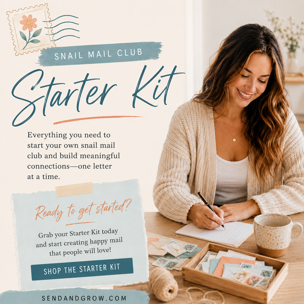 Snail Mail Club Starter Kit workbook mockup
