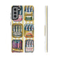 Retro Sardines Phone Case, Tinned Fish Design, Vintage Aesthetic iPhone Samsung Case, Funky Y2K Nautical Accessory, Cute Boho Sea Vibes