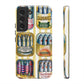 Retro Sardines Phone Case, Tinned Fish Design, Vintage Aesthetic iPhone Samsung Case, Funky Y2K Nautical Accessory, Cute Boho Sea Vibes