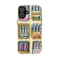 Retro Sardines Phone Case, Tinned Fish Design, Vintage Aesthetic iPhone Samsung Case, Funky Y2K Nautical Accessory, Cute Boho Sea Vibes