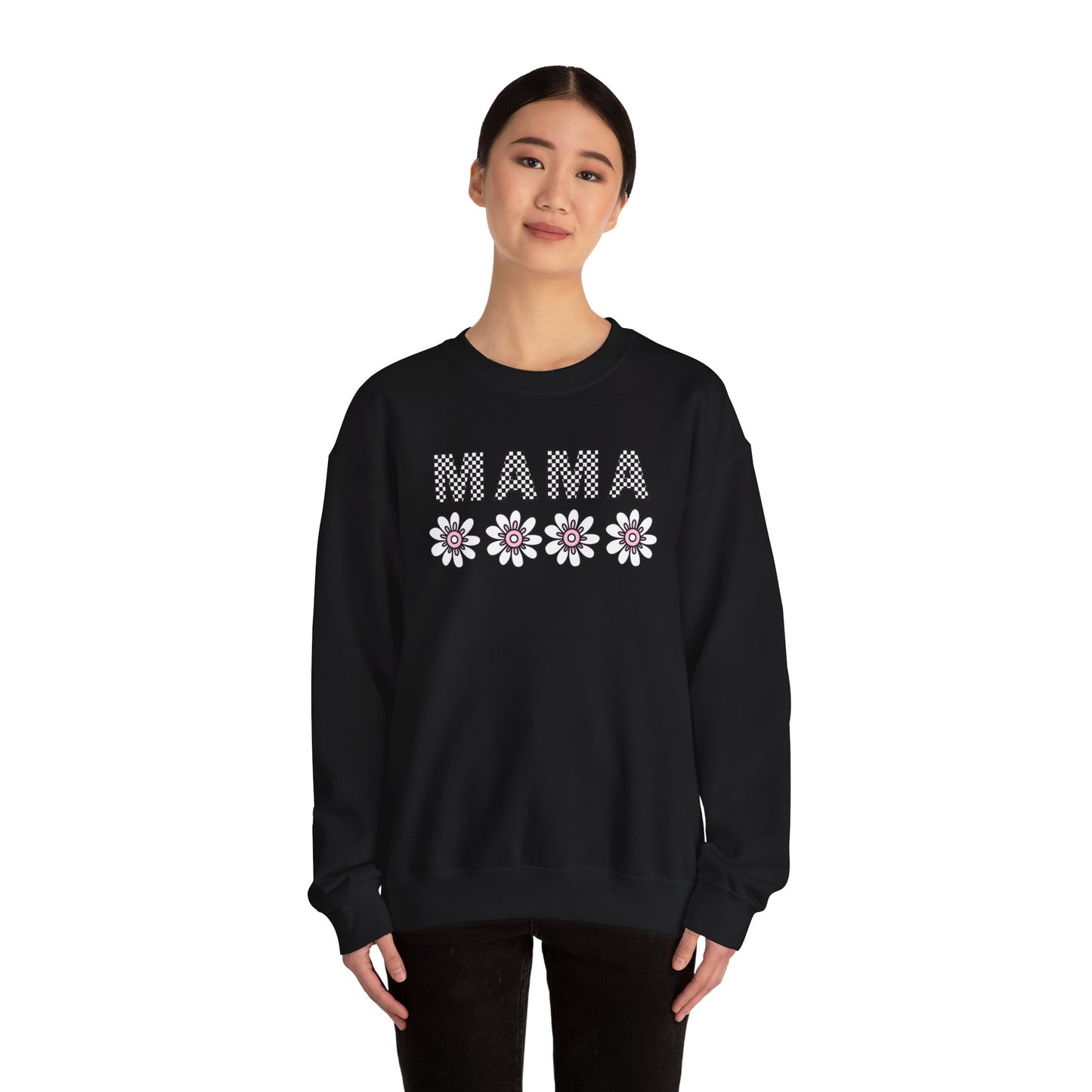 Floral Mama Sweatshirt - Comfortable Stylish Crewneck for Moms
