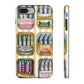 Retro Sardines Phone Case, Tinned Fish Design, Vintage Aesthetic iPhone Samsung Case, Funky Y2K Nautical Accessory, Cute Boho Sea Vibes