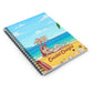 Beach Vibes Journal - Coastal Cowgirl Spiral Notebook, Travel Diary, Gift for Her, Ocean Lover's Journal, Summer Memories