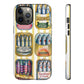 Retro Sardines Phone Case, Tinned Fish Design, Vintage Aesthetic iPhone Samsung Case, Funky Y2K Nautical Accessory, Cute Boho Sea Vibes