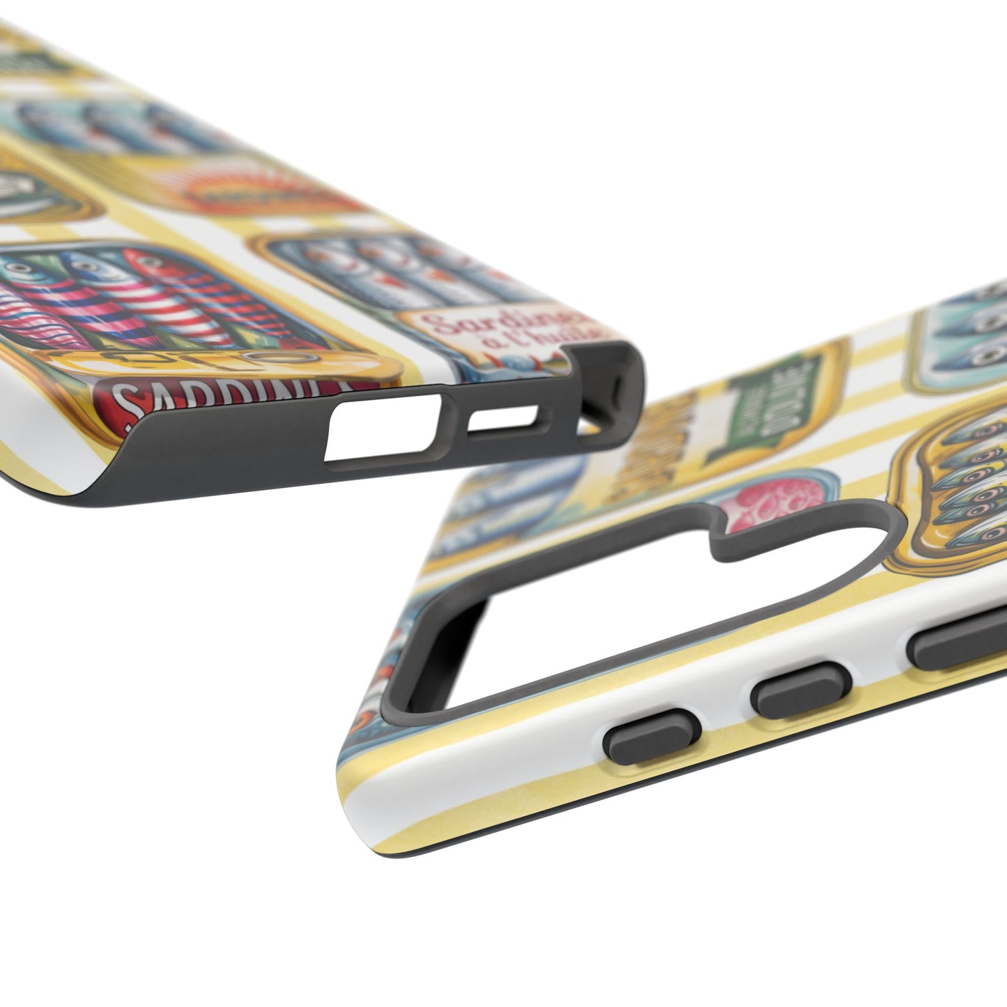 Retro Sardines Phone Case, Tinned Fish Design, Vintage Aesthetic iPhone Samsung Case, Funky Y2K Nautical Accessory, Cute Boho Sea Vibes