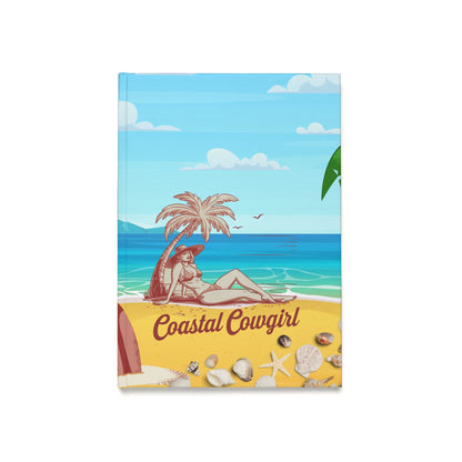 Beach Vibes Journal - Coastal Cowgirl A5 Hardcover Notebook, Travel Diary, Gift for Her, Ocean Lover's Journal, Summer Memories