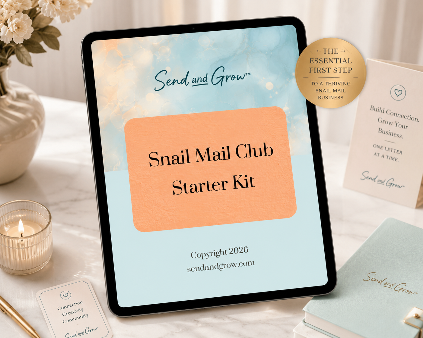 Snail Mail Starter Kit and Workbook | How to Start a Snail Mail Club & Get Your First Subscribers (No Big Audience Needed)