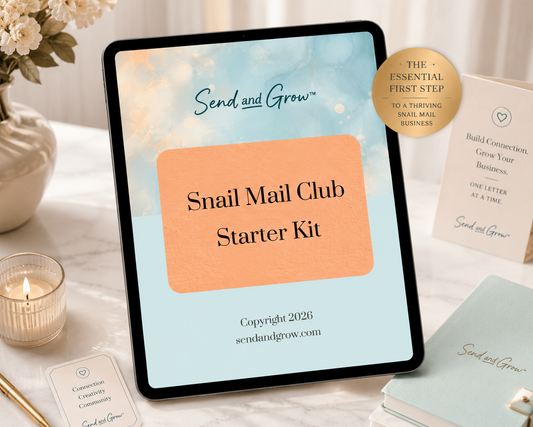 Snail Mail Starter Kit and Workbook | How to Start a Snail Mail Club & Get Your First Subscribers (No Big Audience Needed)