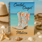 Coastal Cowgirl Journal Western Beach Aesthetic Notebook, Cowgirl Core Lined Journal, Cute Pink Rodeo Gift for Women, Summer Writing Notebook